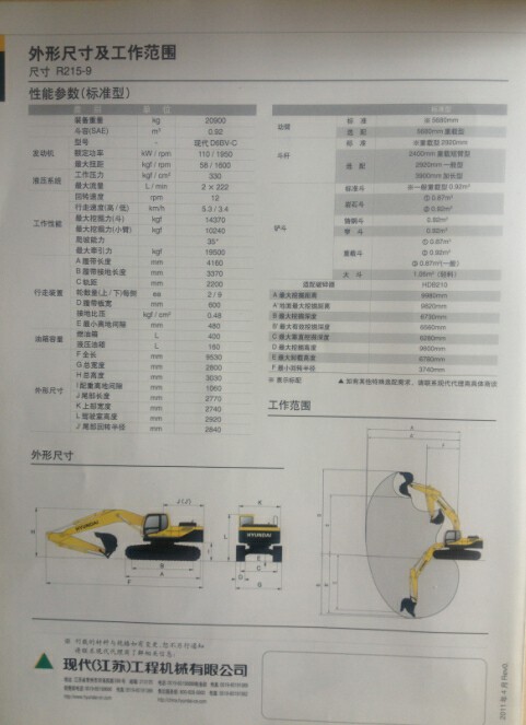 Modern excavator R215-9