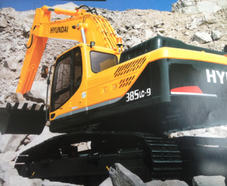 Modern excavator R385LC-9